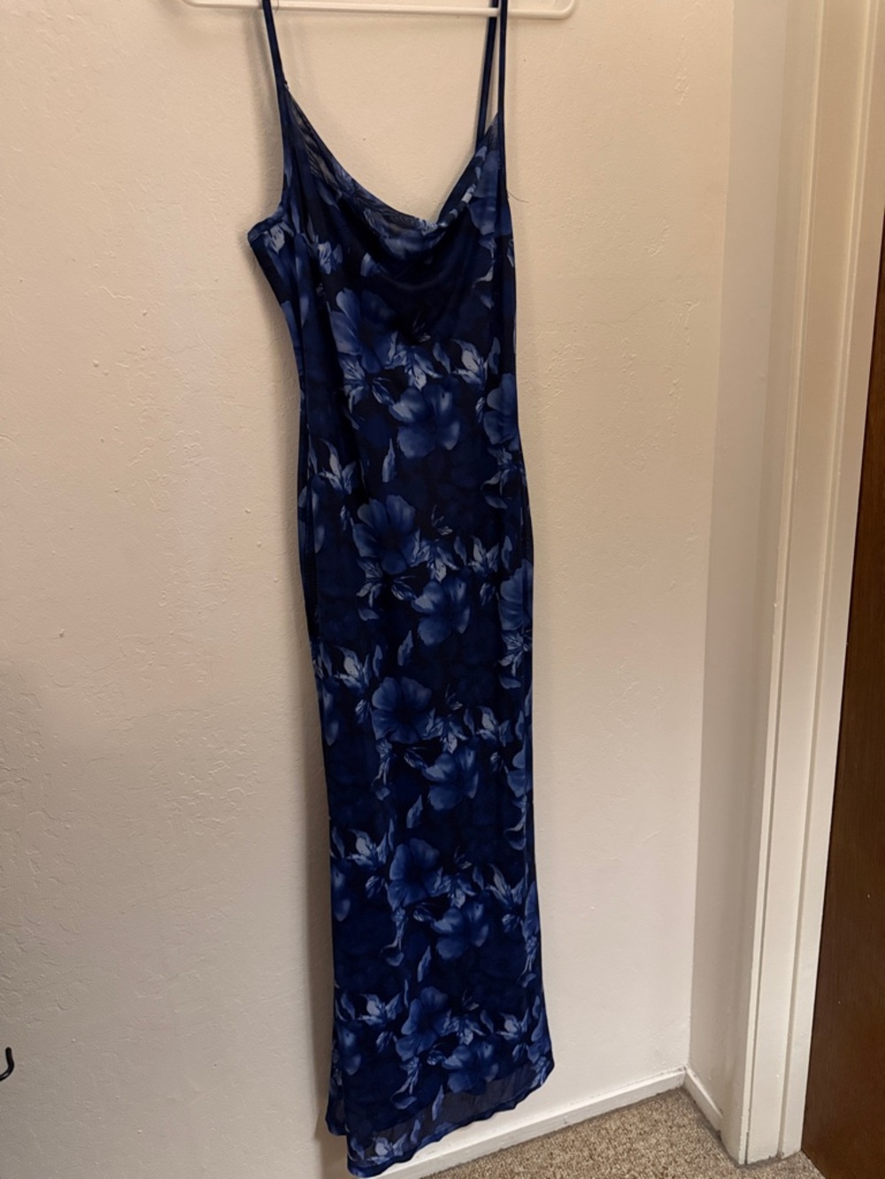 Allegra K Mesh Floral Sleeveless Bodycon Maxi Dress